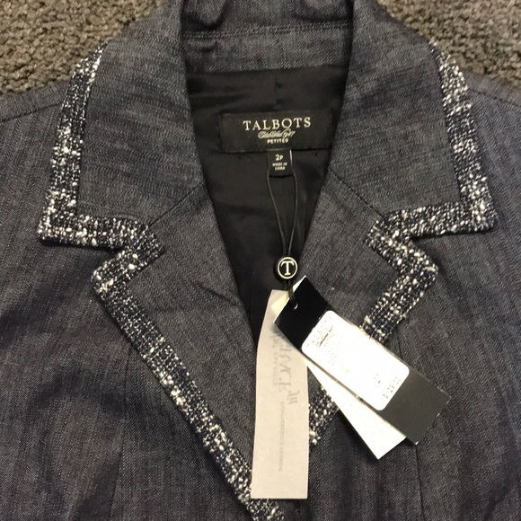 NWT Talbots Size 2P Petites Denim Jacket - Picture 3 of 5